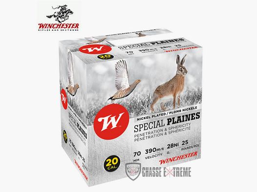 25 Cartuchos WINCHESTER Especial Llanuras 28Gr Cal 20/70