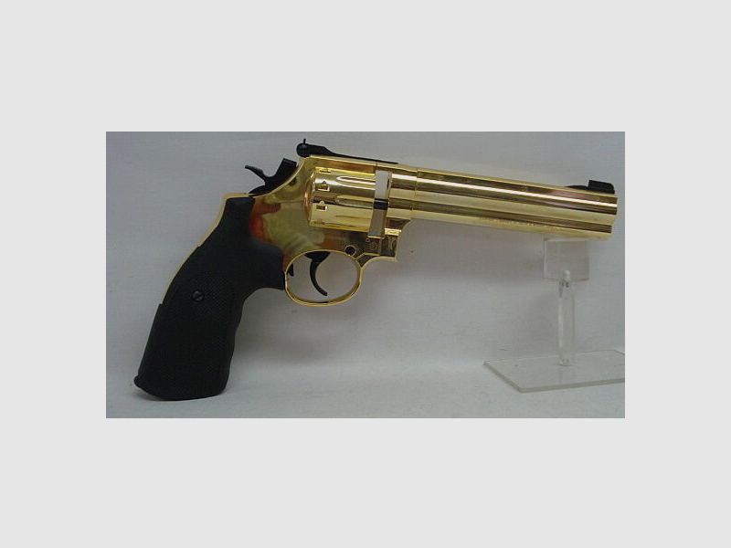 Smith & Wesson	 686-6'' Revolver Kal.4,50mm Gold Finish,Diabolo