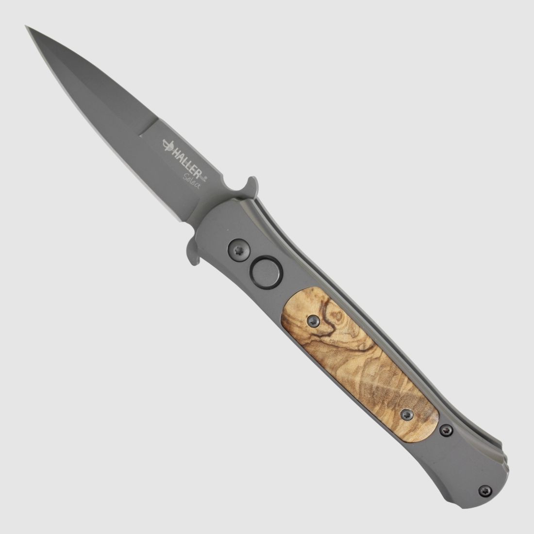 Springmesser Titan und Olivenholz mit Parier