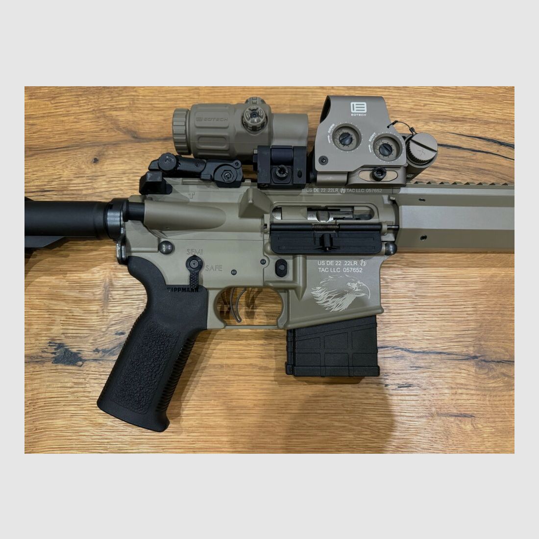 Tippmann M4-22 Elite GS Eagle FDE mit EOTECH EXPS3 -0 tan + G33 tan KSK-Spezial HHS VIII