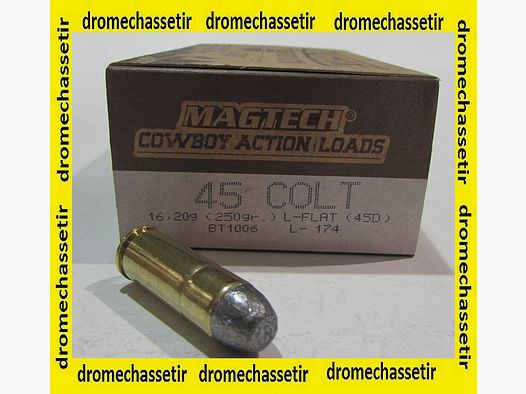 Pudełko 50 nabojów Magtech cowboy, kal. 45 colt, 250 grainów o płaskiej główce, 45D