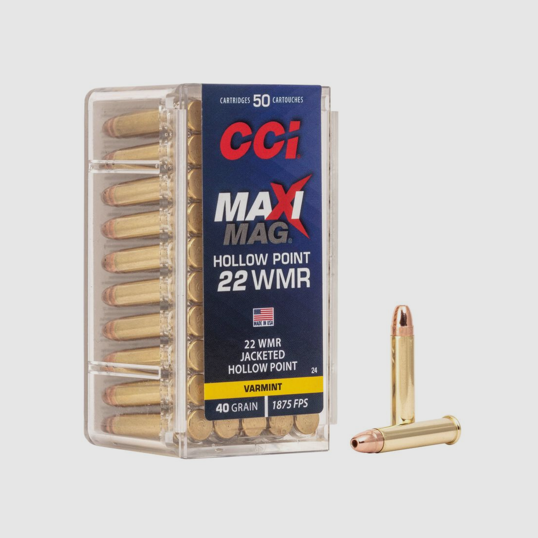 CCI Maximag JHP 40gr. .22 WMR (50 pezzi), immagine 1 di 2