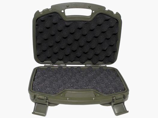 Pistol case, plastic, large, lockable, olive