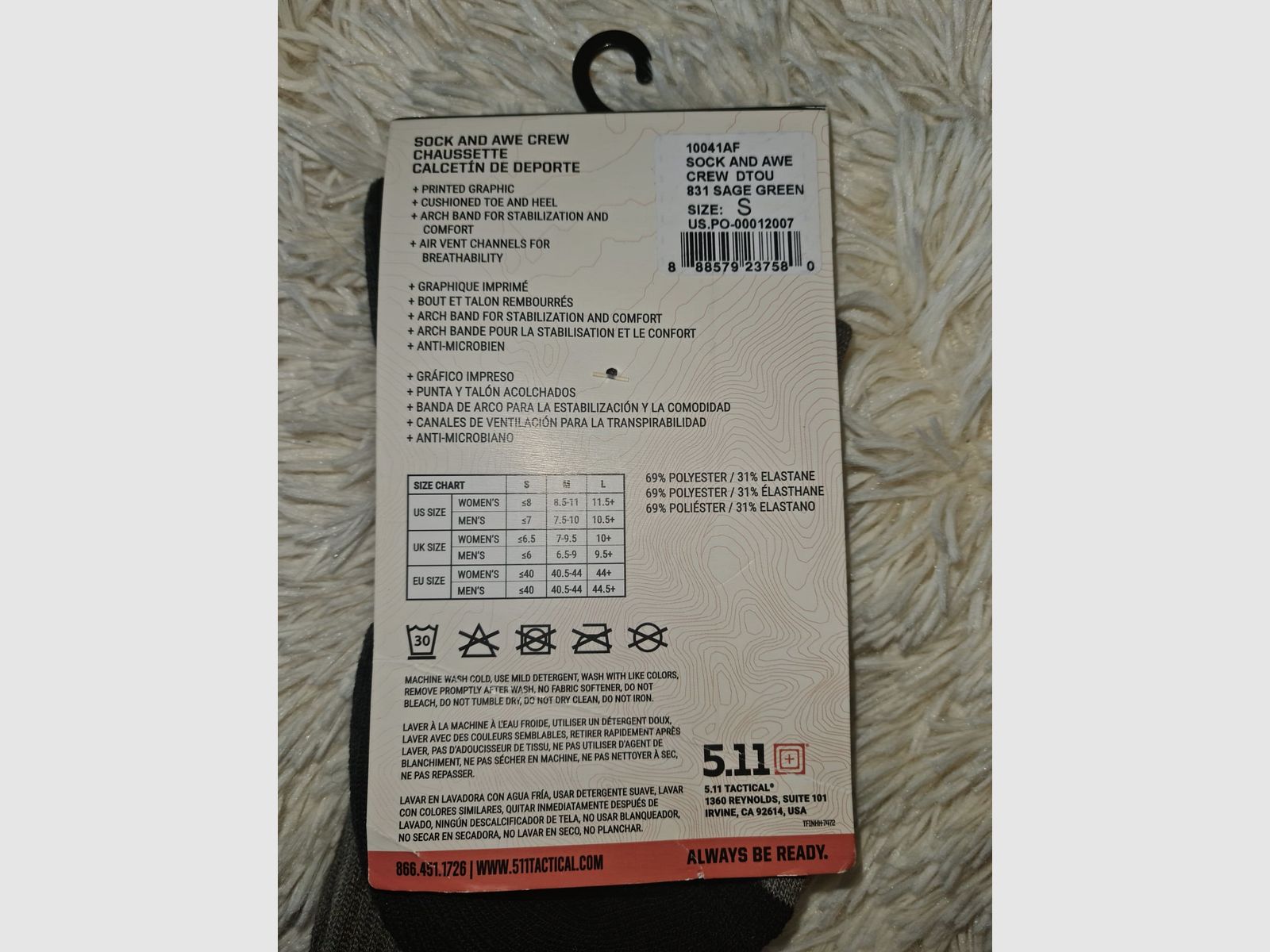 5.11 Calze. Calzino e AWE Crew