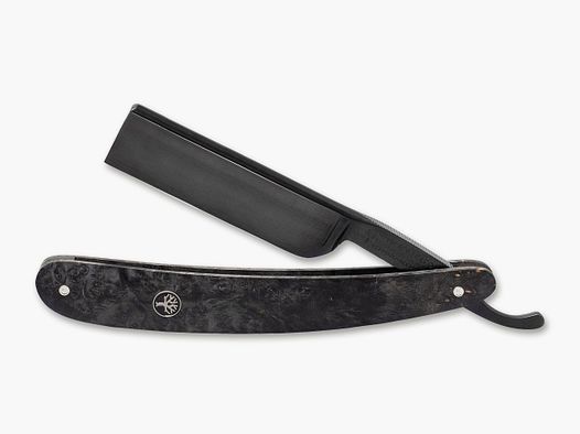 schwarzes Rasiermesser Black Amboina mit Gradkopf