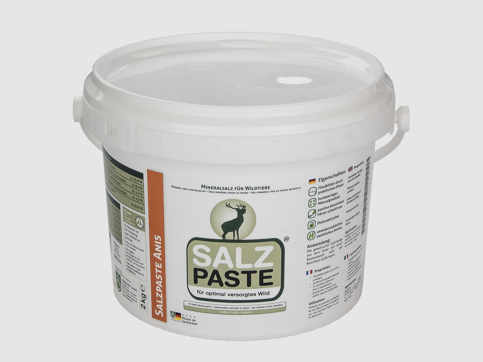 Eurohunt Salzpaste 2 kg Eimer Anis