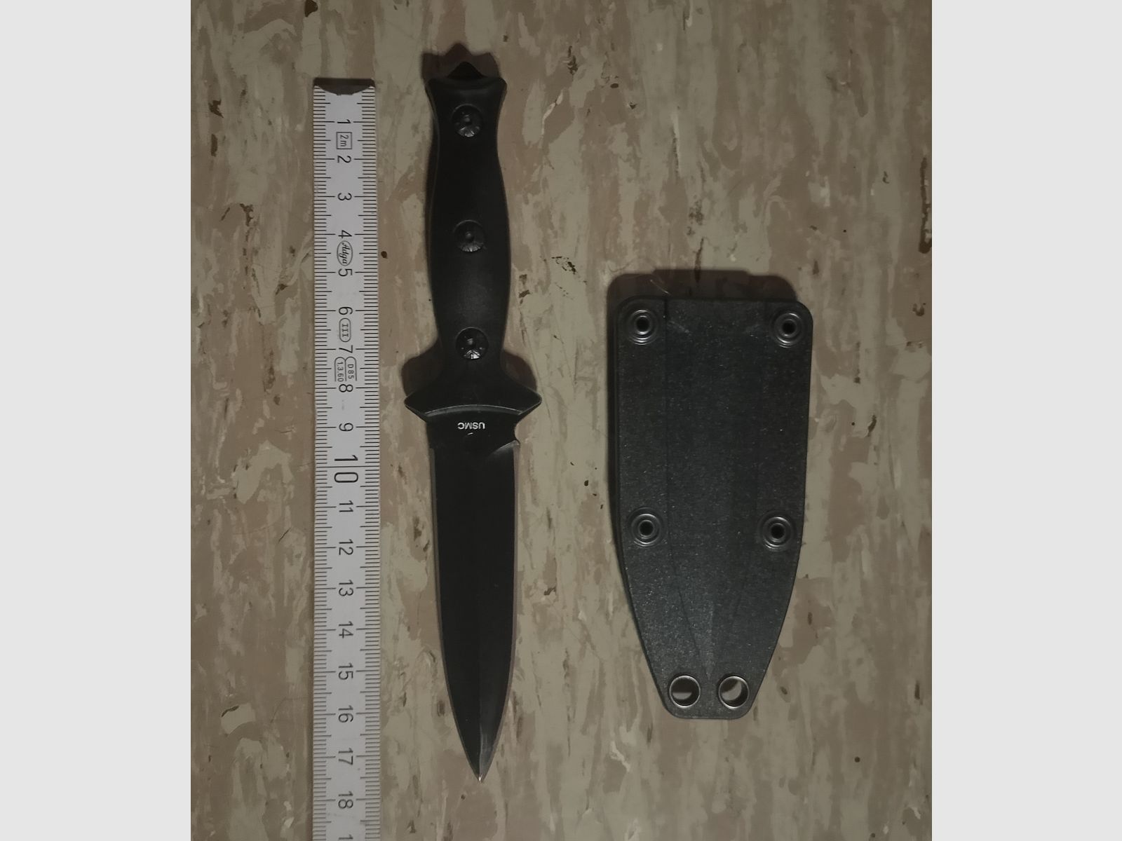 Nieuwe USMC mes Outdoor Knife Kampfmesser aan beide zijden scherp stabiel robuust uit verzameling
