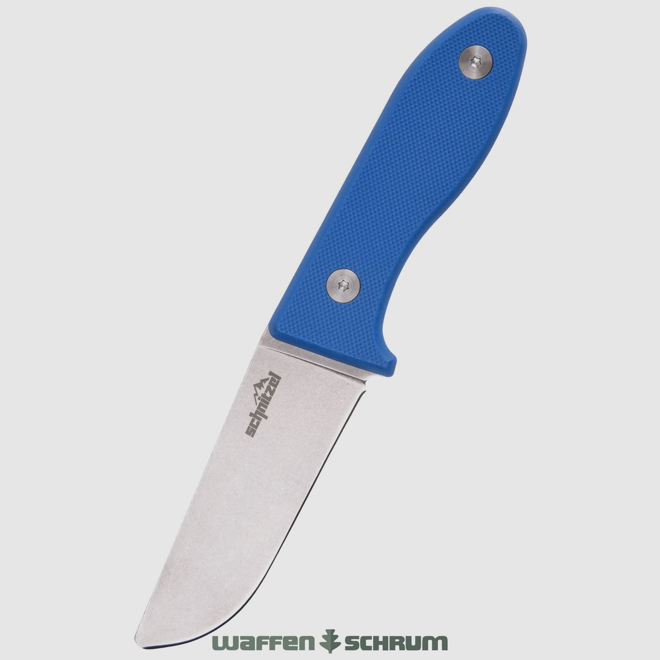 Schnitzel Kindermesser UNU  rostfreier 8Cr13Mov-Stahl mit Stonewash-Finish blau