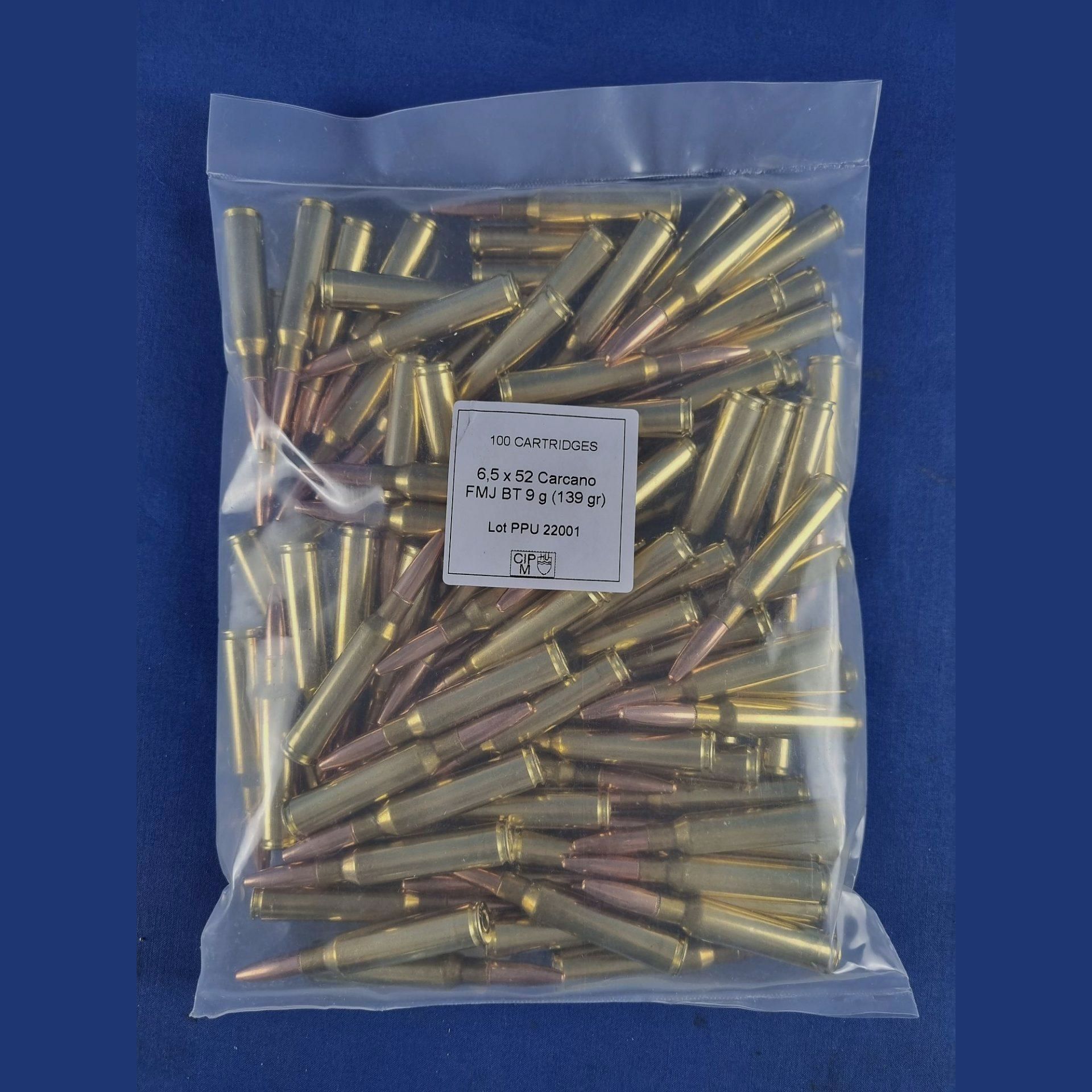 PPU 6,5×52 Carcano 139grs 9g FMJ