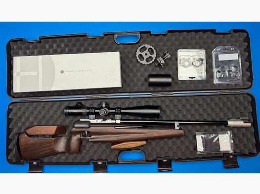 Feinwerkbau FWB 600 Field Target + Hawke Airmax 30 SF 8-32x50 AMX IR + FX Airguns Koffer
