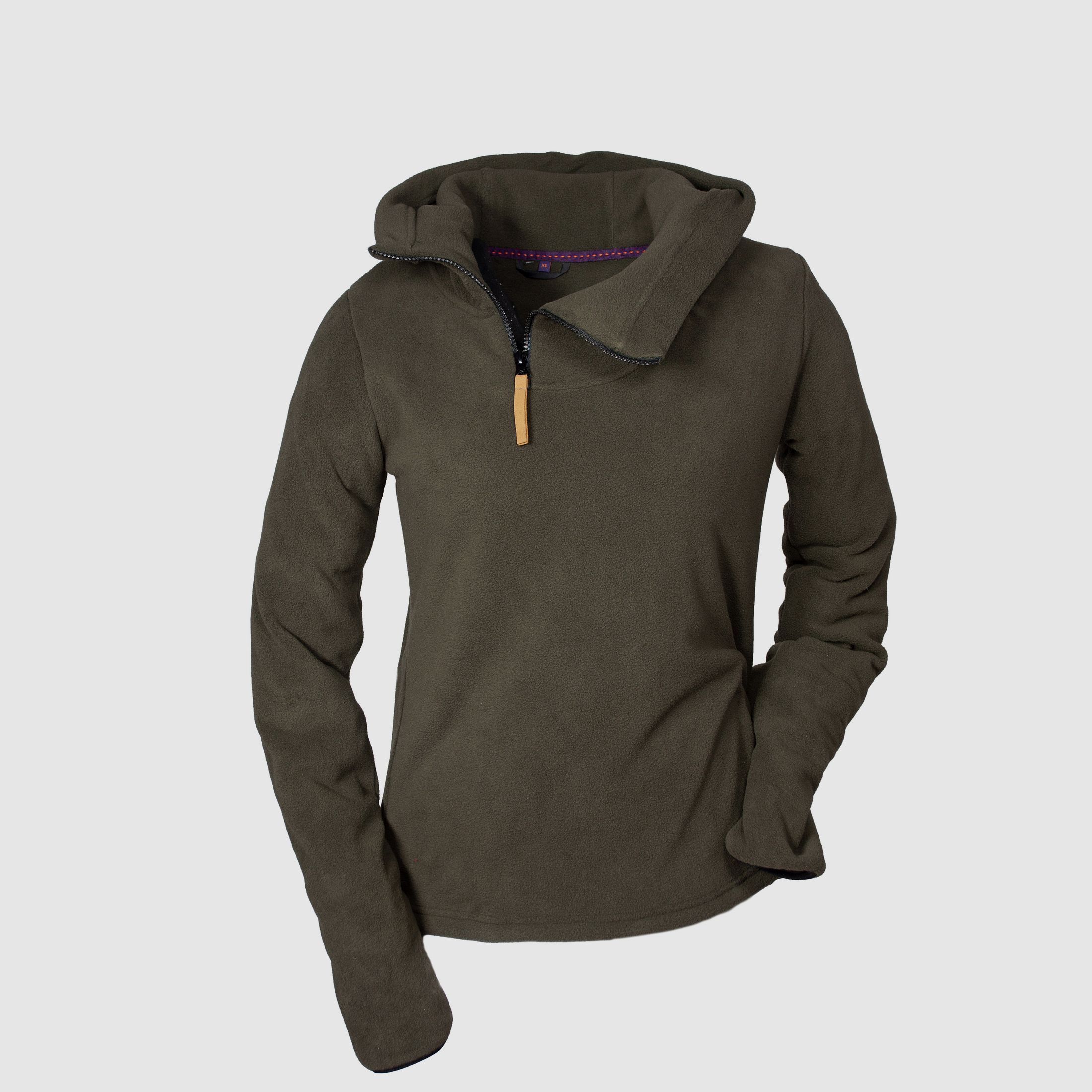 Damen Troyer Hoody - seitlicher Reißverschluss
