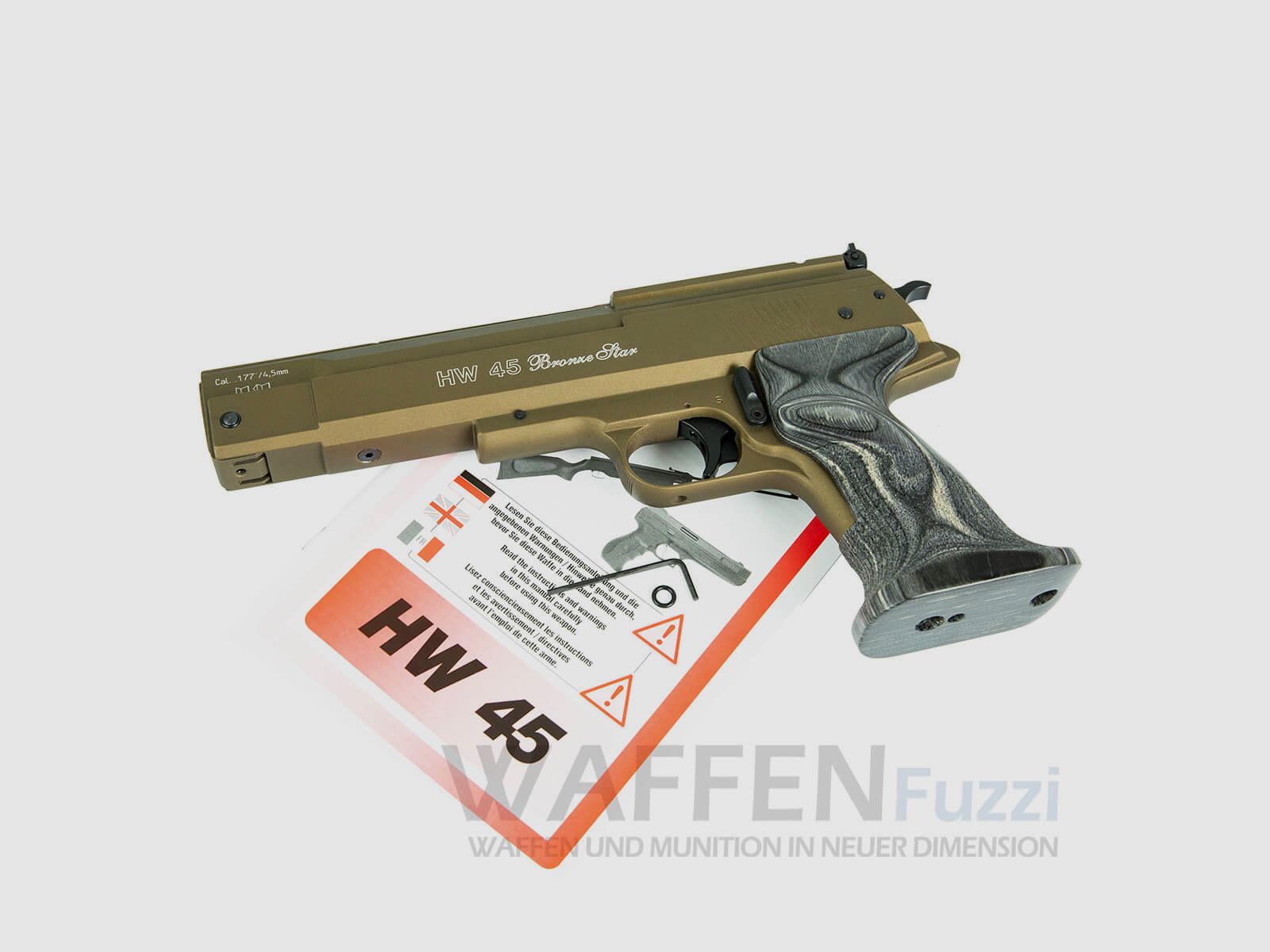 HW 45 Bronze pistolet à air Weihrauch cal. 5,5 mm diabolo, image 7 sur 7