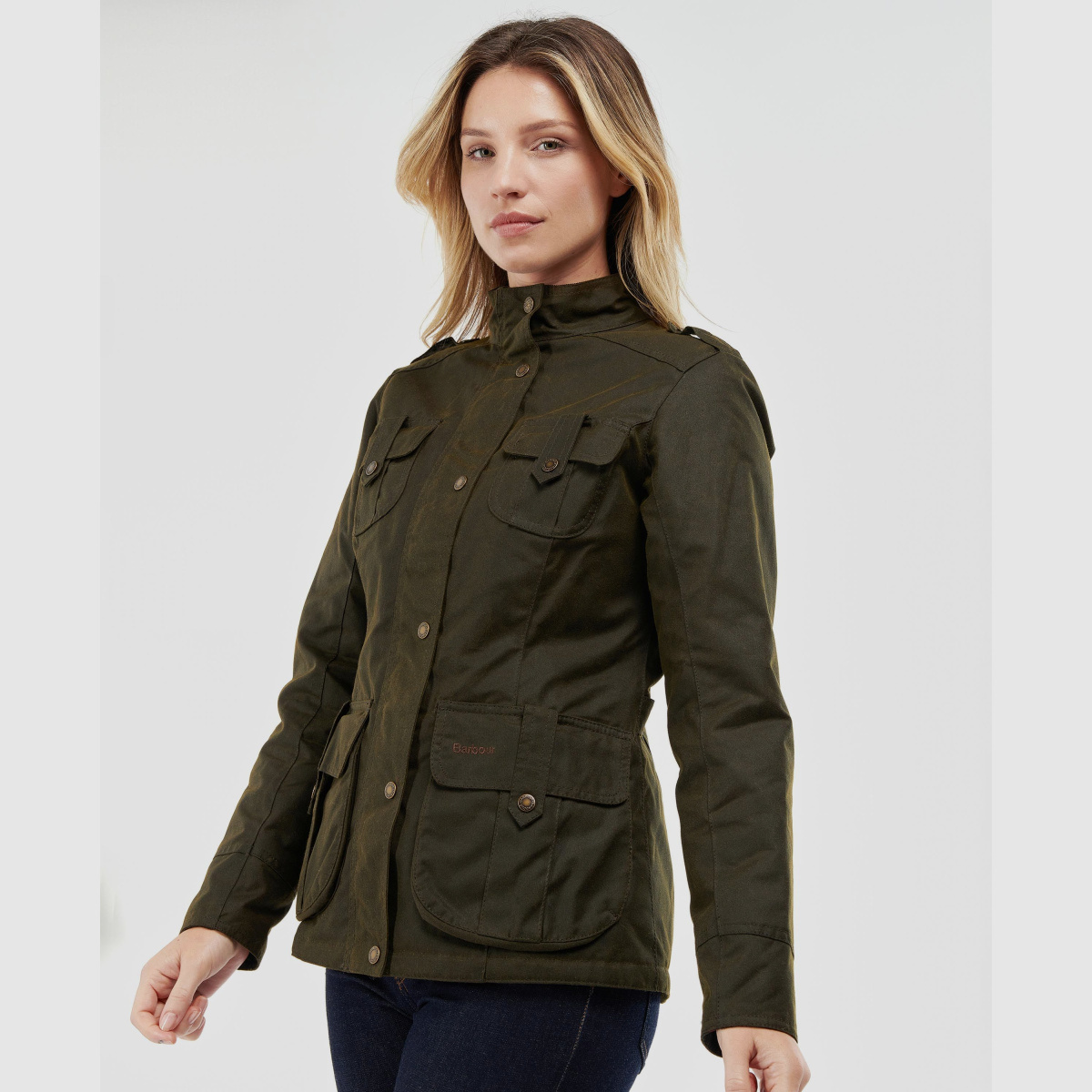 BARBOUR Wachsjacke Winter Defence Oliv