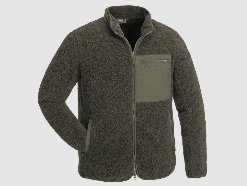 Chaqueta de pelaje de fibra de pino Talla: S, Color: Verde oscuro