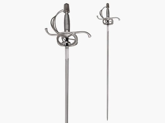 Basket hilt and wire-wrapped grip