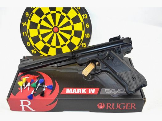 Schwarze Ruger Mark IV mit großem Starterpaket