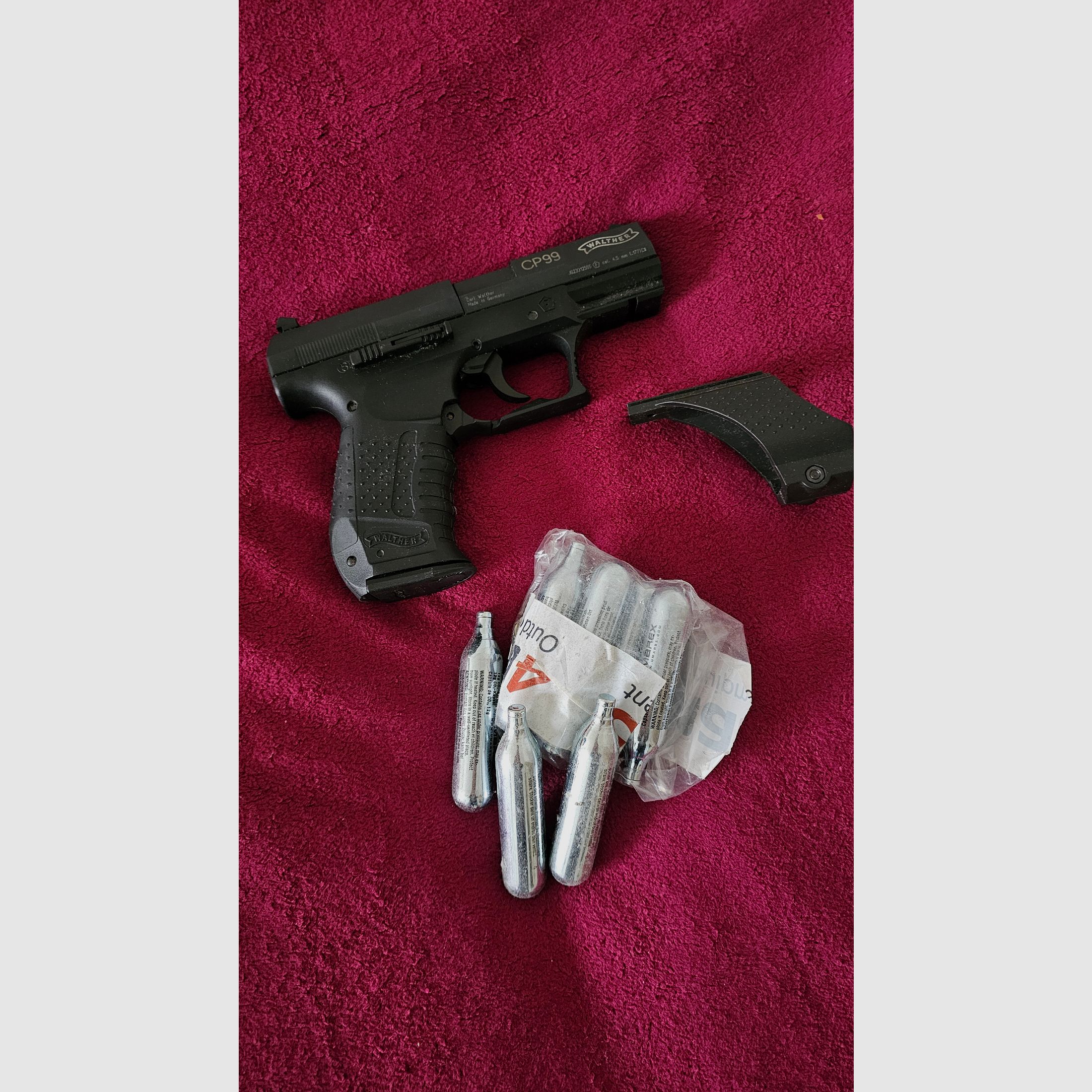 Walther cp99 co2 pistola de aire 4,5 mm diabolo
