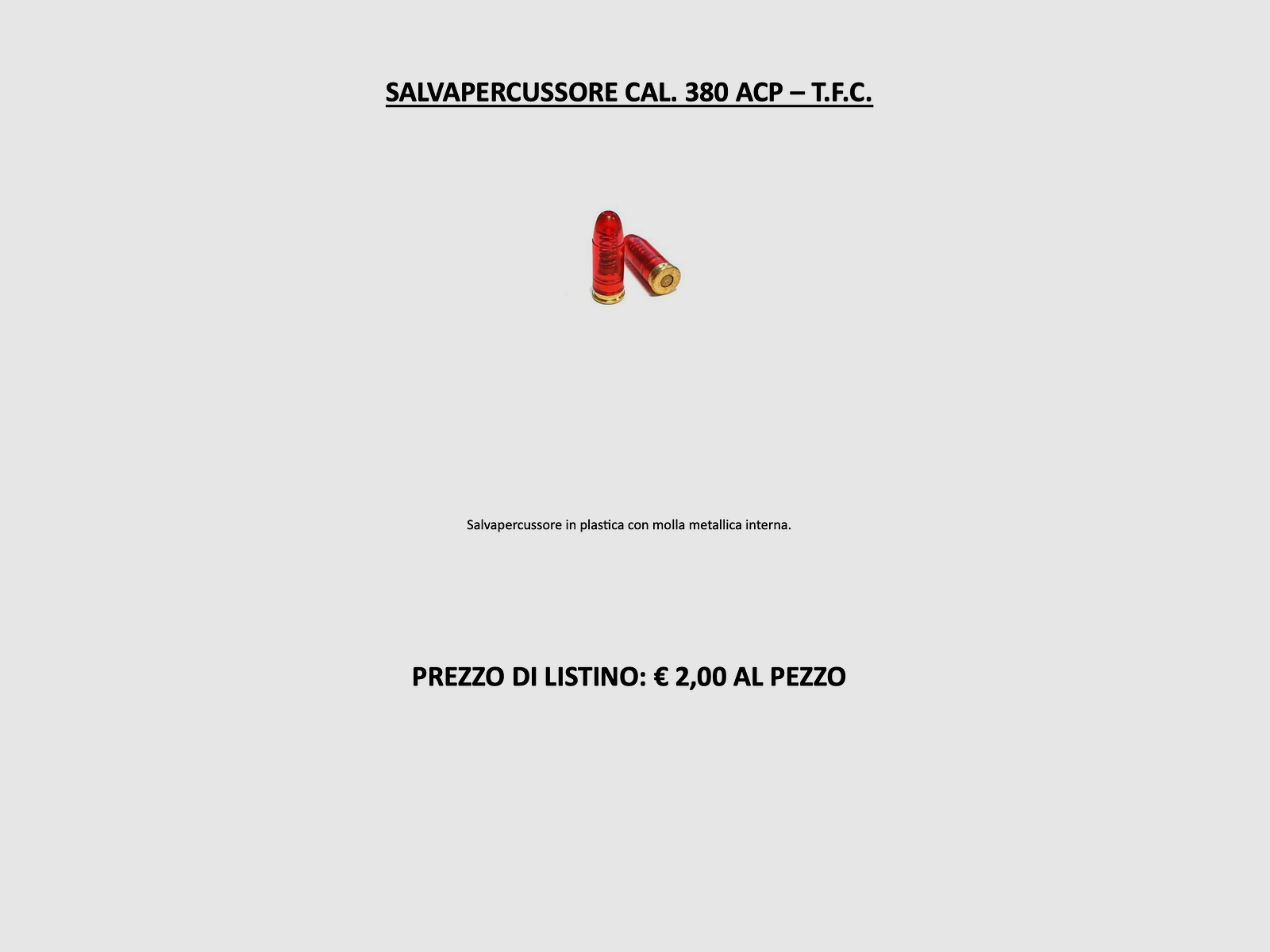 T.F.C. – Support de percuteur cal. 380 ACP, image 2 sur 2