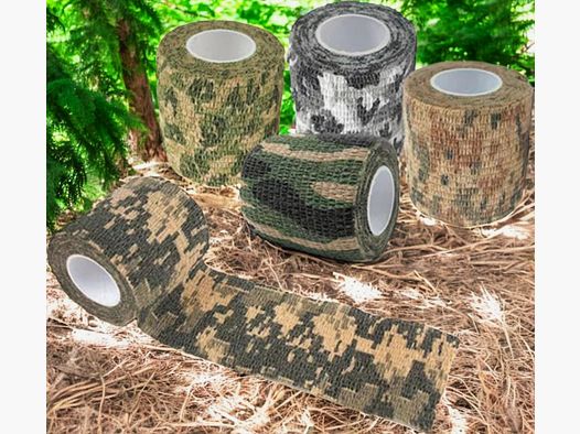 Juego de cinta de camuflaje de 5 colores autoadhesiva