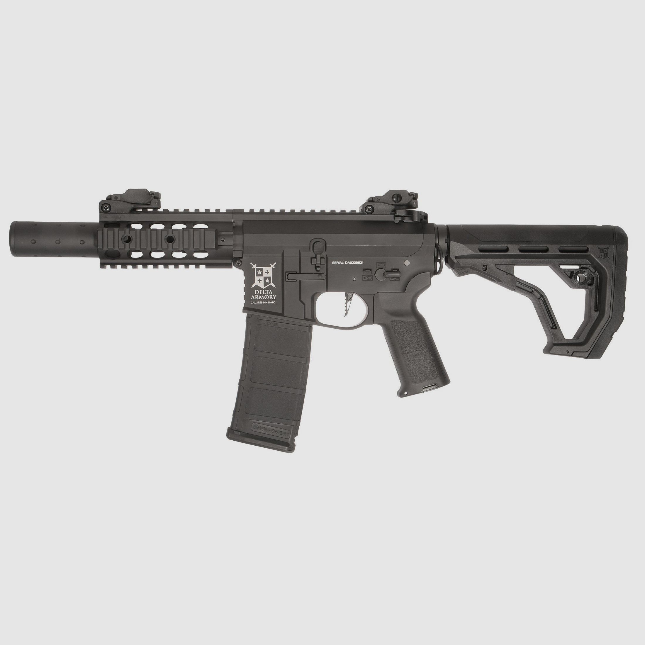 AR15 SilentOps CQB ALPHA EAGLE Schwarz HPA Softair Gewehr Frei ab 18 Jahren | Delta Armory