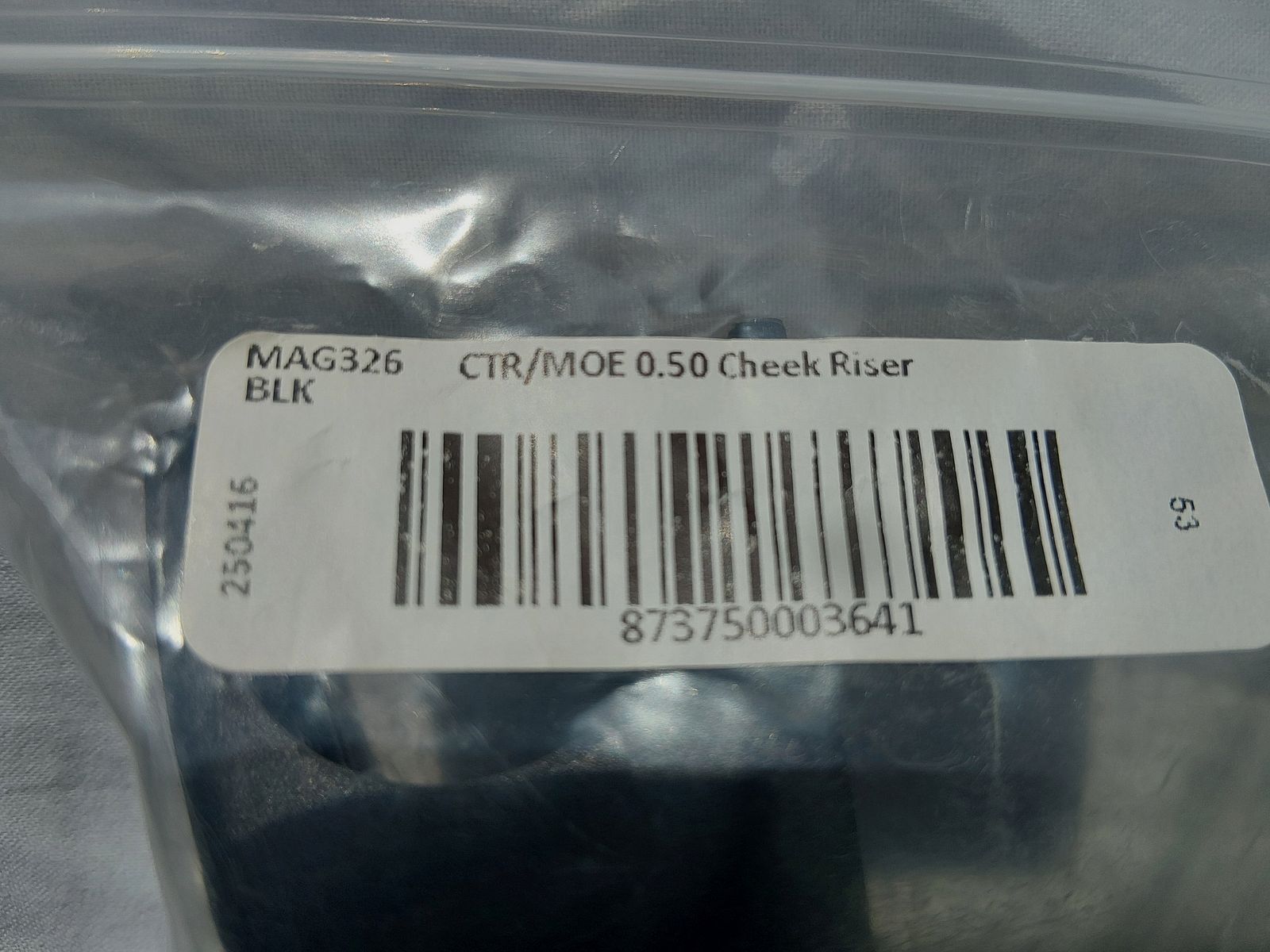 Magpul CTR/MOE Cheek Riser 0.50" – Schwarz – Neuware in OVP, Bild 2 von 2