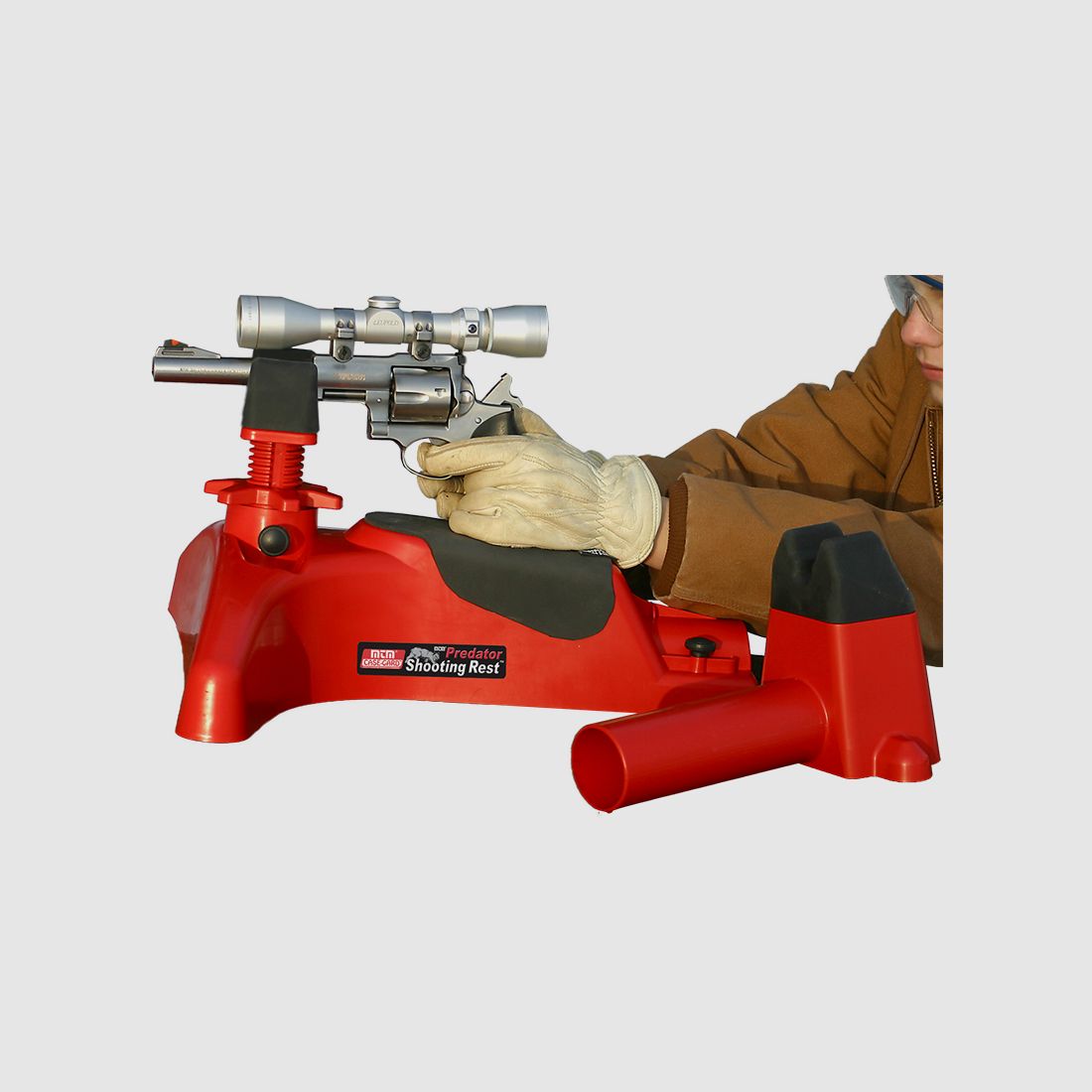 MTM Soporte de Tiro para Armas Cortas y Largas PSR30 Predator Rojo