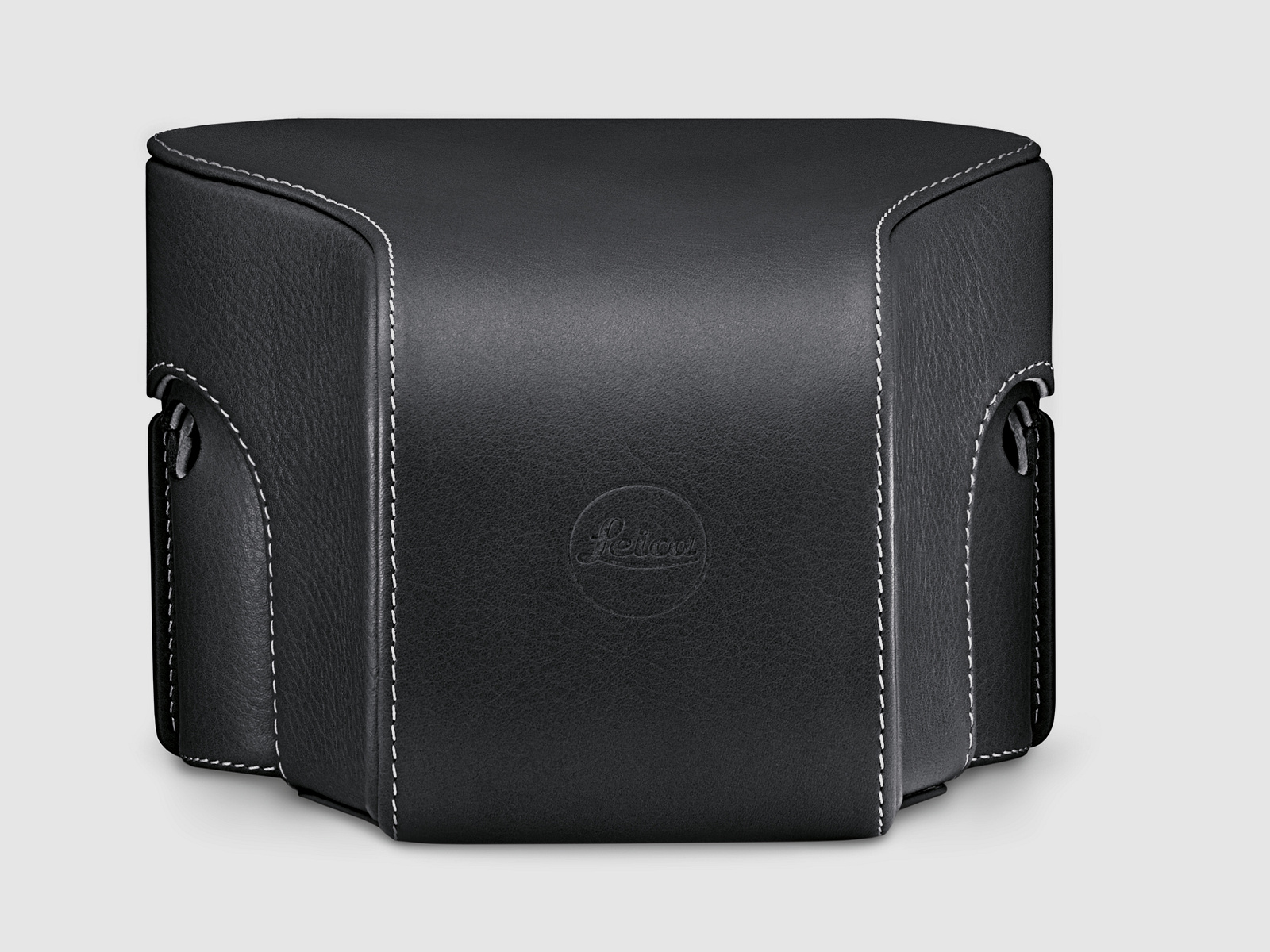 Bolsa de emergencia con gran parte frontal, cuero, negro