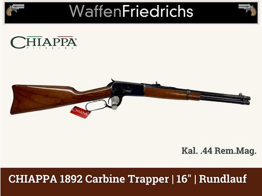 CHIAPPA 1892 Carabina Trapper 16"|UHR Rifle de repetición de palanca | Armas Friedrichs