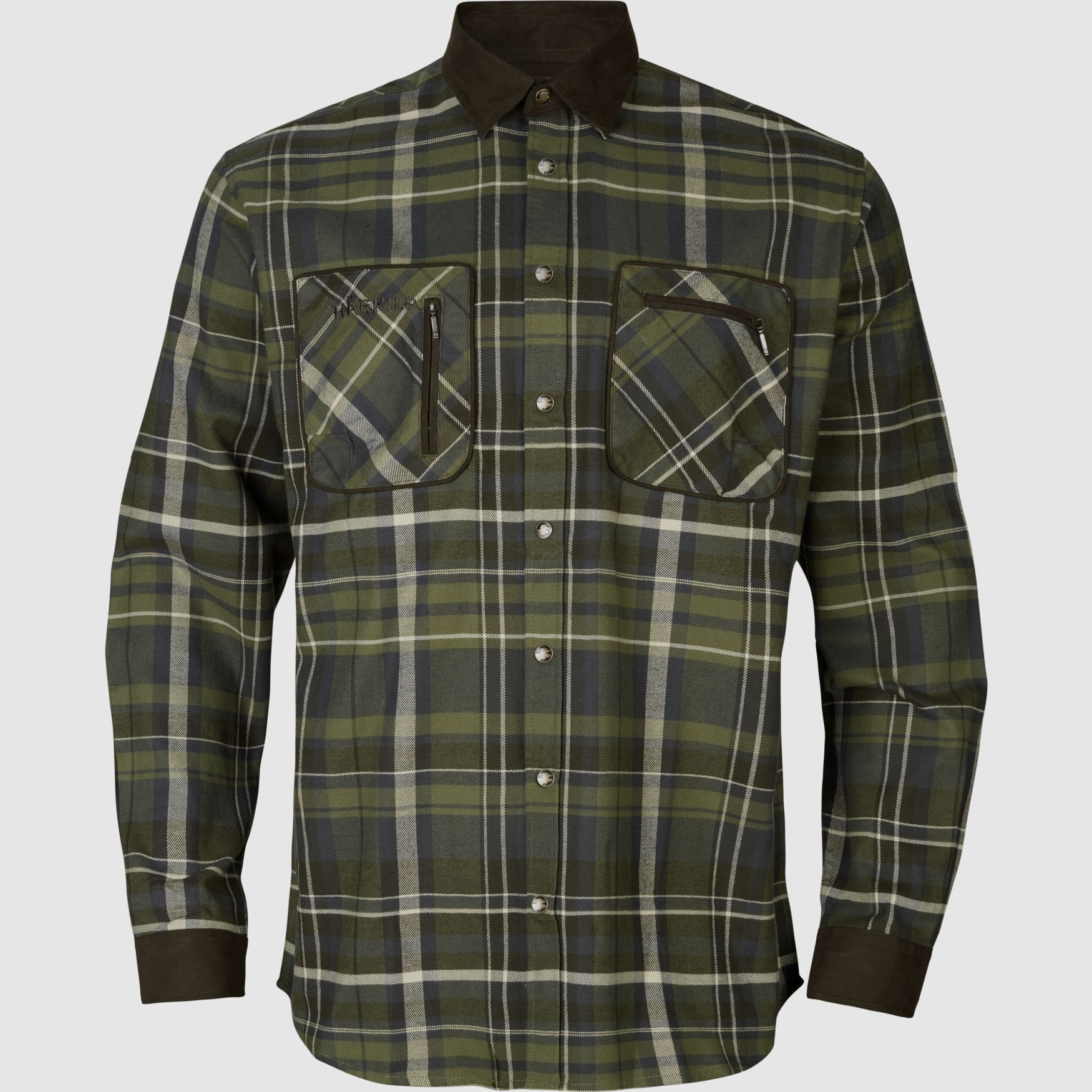 Härkila Hemd Pajala in Olive Check