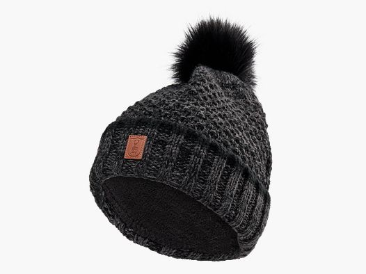 Lady Knitted Hat - Black - Women's Size: ONE SIZE