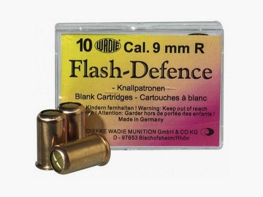 Cartucce a salve Wadie Flash Défence - Confezione da 10 - Cal. 9 mm R / 380 Defaul