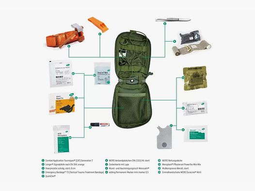 WERO MED-X Hunter Medic Pack Equipo de emergencia avanzado para cazadores