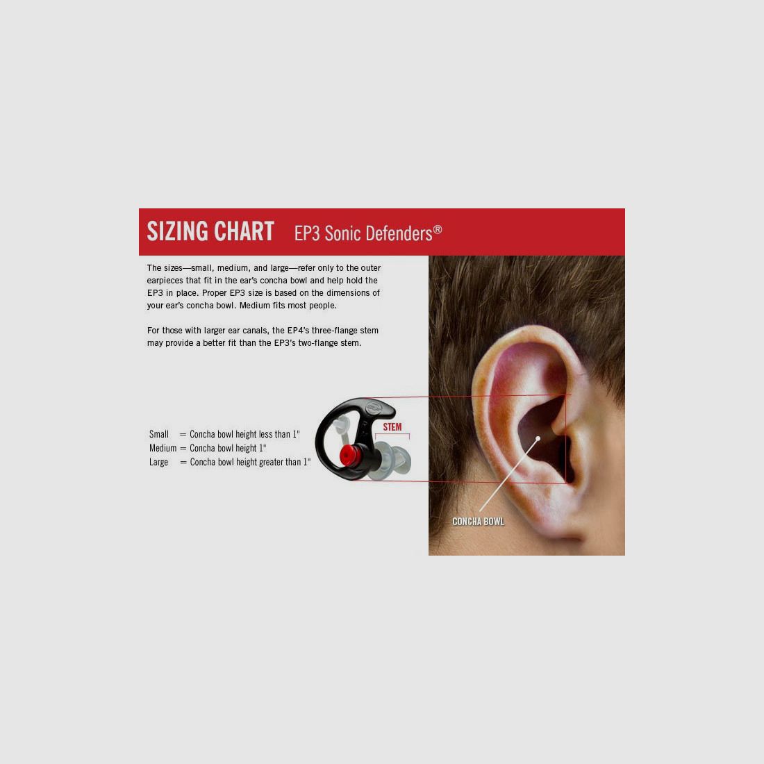 SureFire Gehörschutz EP3 Sonic Defender Medium klar