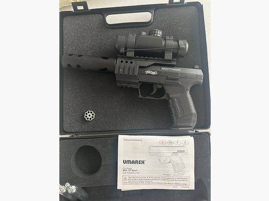 Walther Nighthawk CO2 pistol with red dot sight