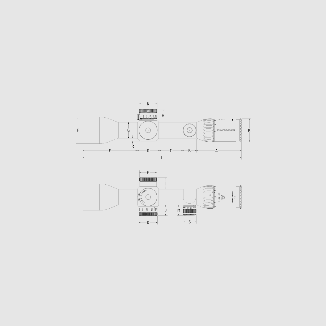 Schmidt & Bender EXOS 3-21 x 50 Neuwertig mit Zubehör OVP usw.