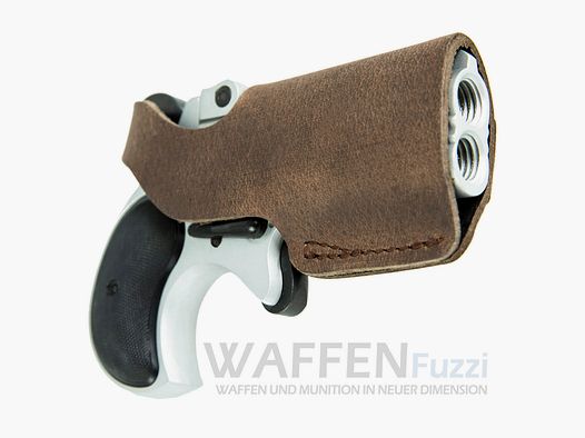 Funda de cinturón de cuero para Derringer de cuero marrón