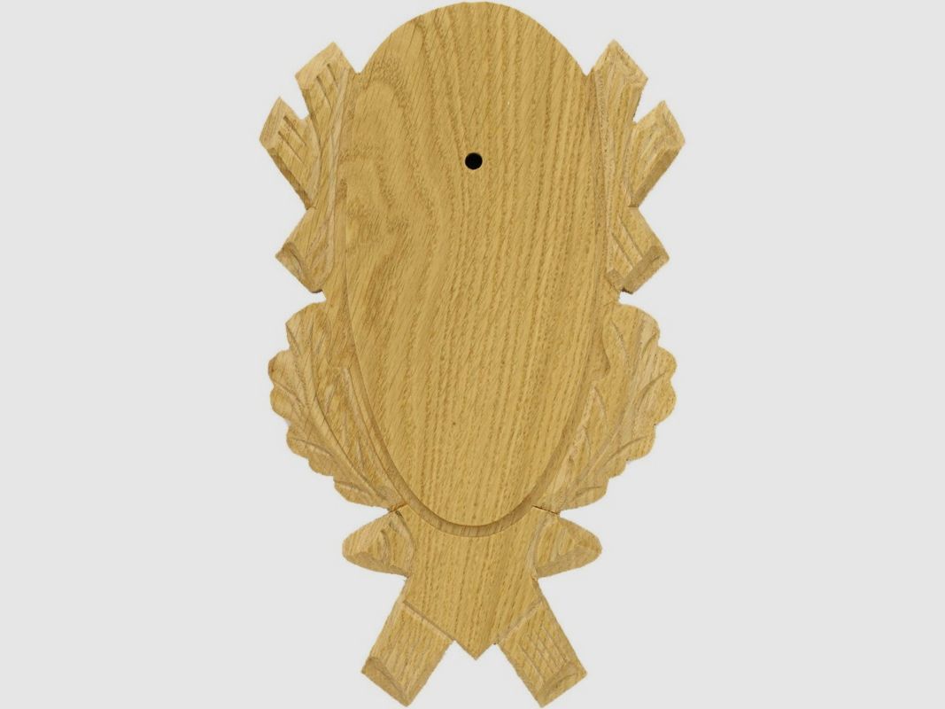 Embleem voor ree, vervaardigd met bladeren en eikels 18 x 9 cm, afbeelding 3 van 4