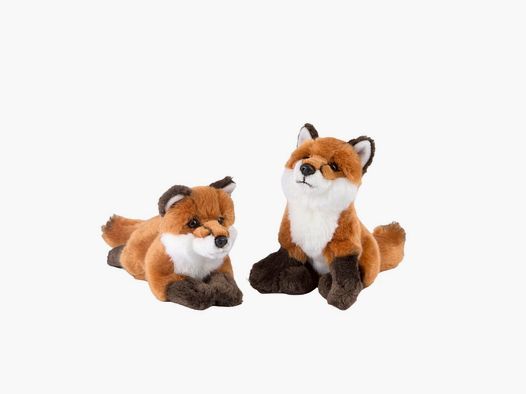 LivingActive Fuchs Plüschtier Set – 2er-Set Kuscheltier-Pärchen je 28 cm
