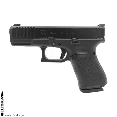 Pistola GLOCK 19 GEN. 5 MOS cal. 9x19 (versione „Glock do Brasil“; mire in acciaio, trizio; 3 caricatori; 4 piastre), immagine 1 di 6