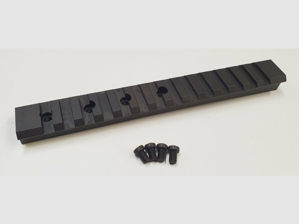 MHS Picatinny rail for BERGARA BA 13, steel, black matte blued, 160mm short, Made in Germany