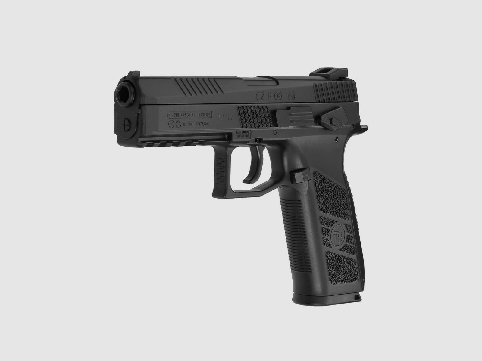 Kompettset CZ P-09 Duty 4,5 mm Diabolo/Stahl BB Co2-Pistole Blow Back (P18) + 10 Co2-Kapseln Umarex + 1500 Stahl-BB's Umarex