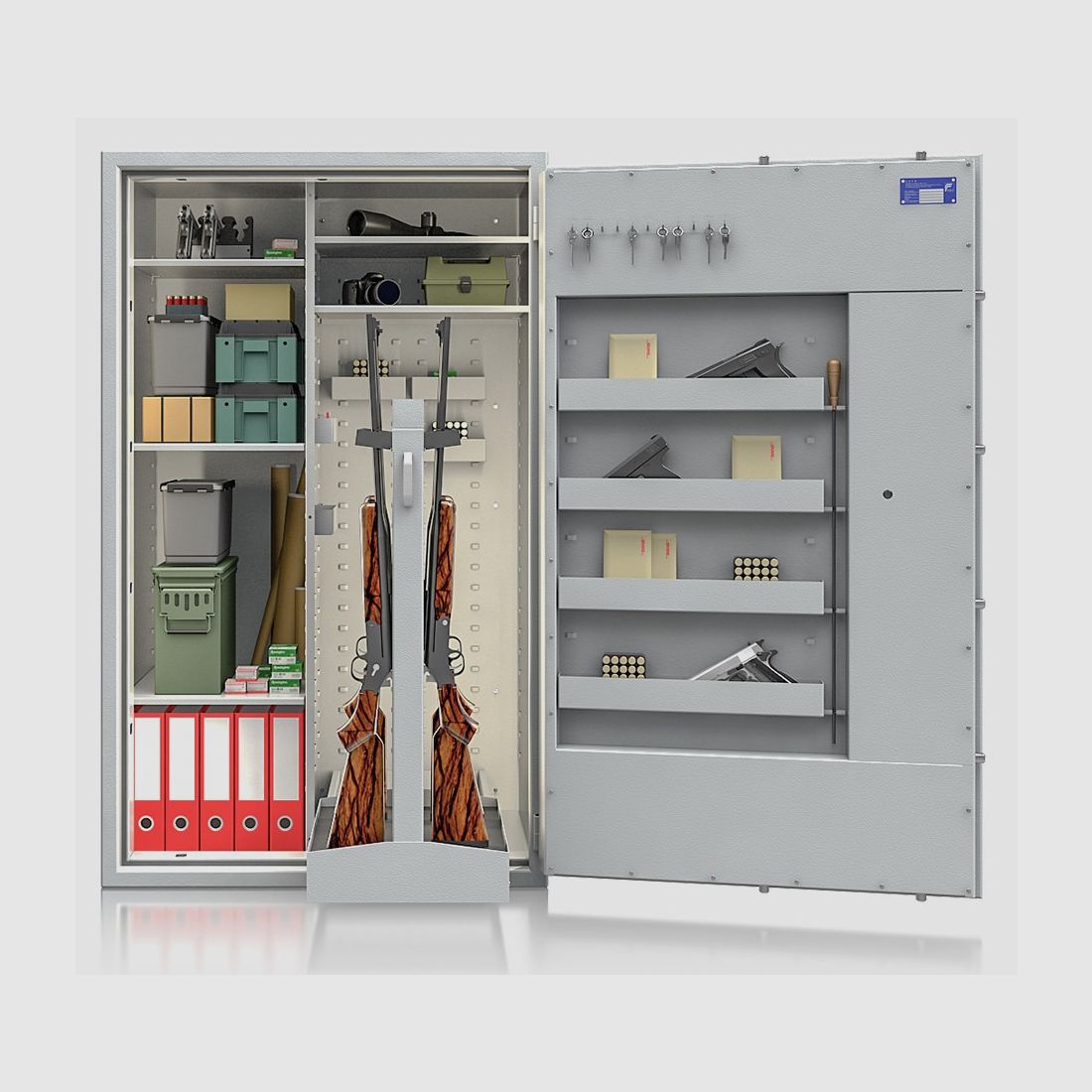 Gun cabinet resistance grade N/0 1 according to EN 1143-1