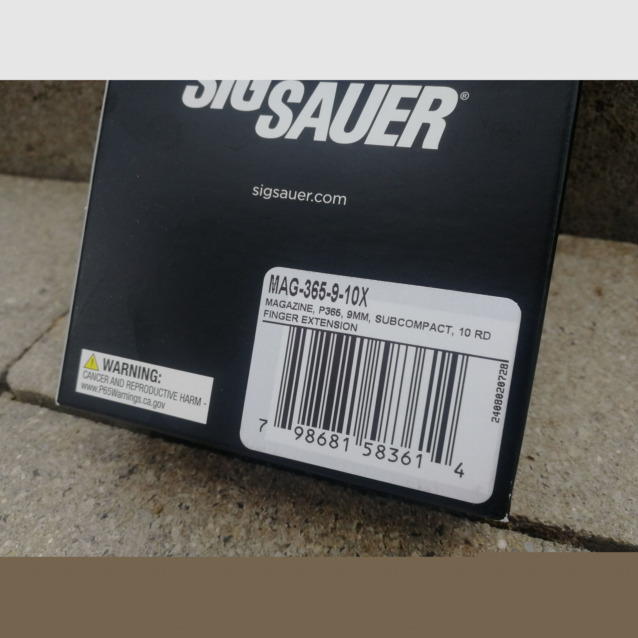SIG SAUER P365 P-365 Magazin 10 Schuss Finger Extension MAG-365-9-10X Subcompact Pistole 9mm Luger 9x19 10RD *NEU + OVP*