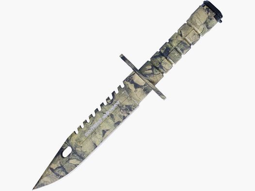 Couteau de survie sable-camo avec fermeture à baïonnette