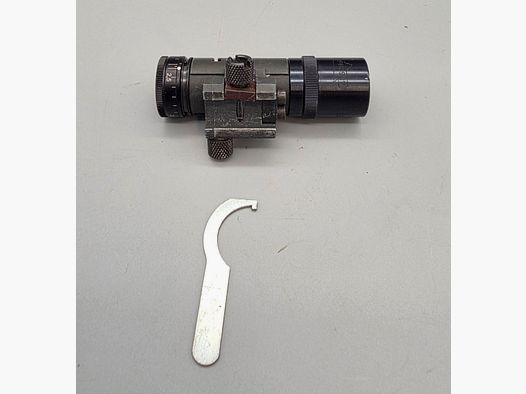 Diopter Anschütz front sight tunnel with adjustable front sight ring with adapter
