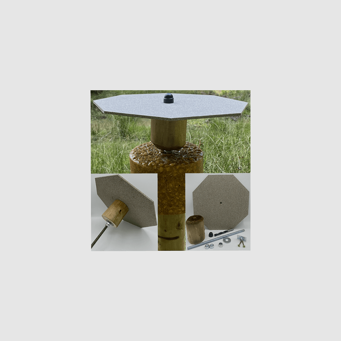 Wildlutscher Befestigungsset Pfahlanbringung für Lecksteine (ohne Pfahl)