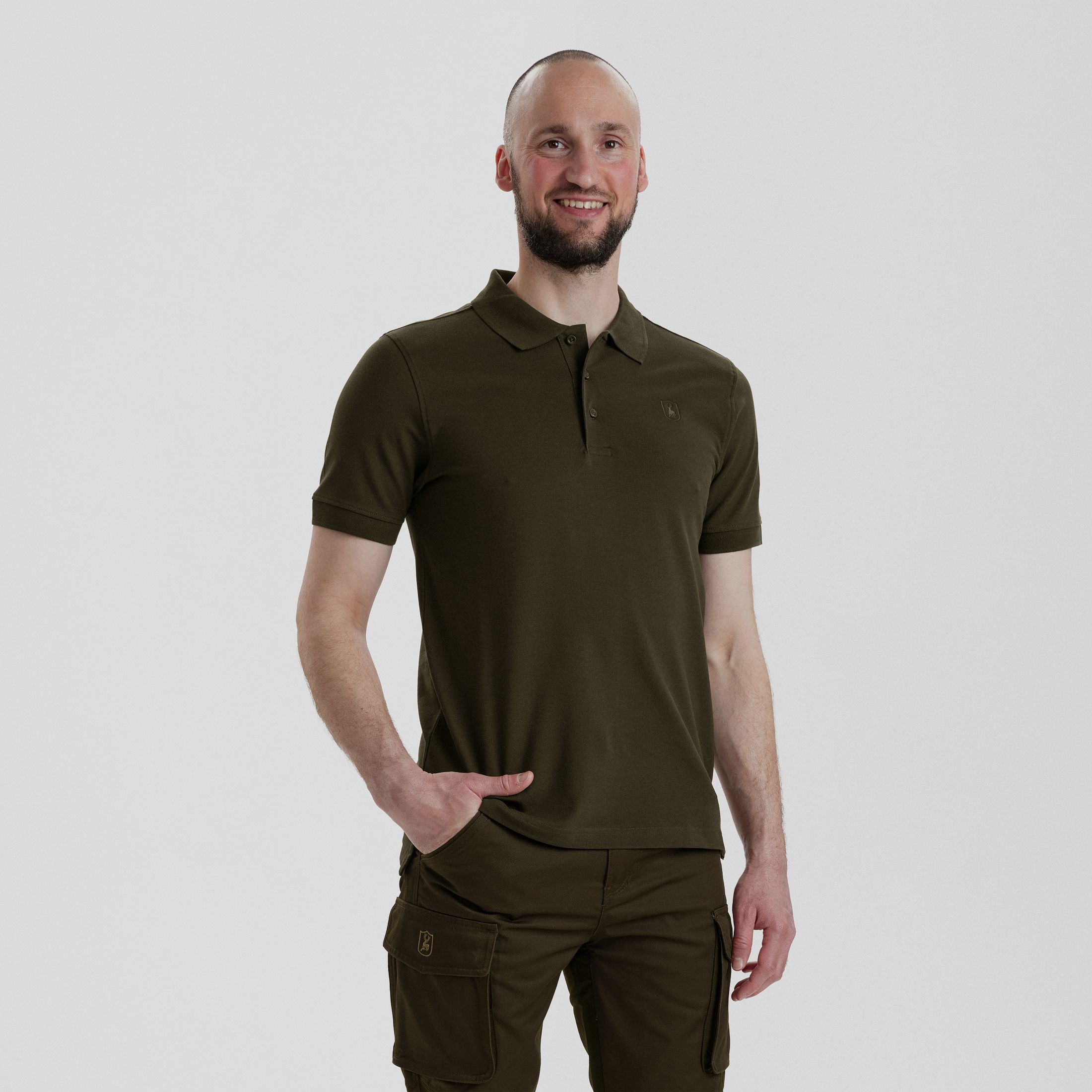 Harris Polo Shirt - Deep Green - Size: 2XL