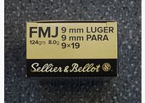 S&B SELLIER & BELLOT 9mm Luger, Full Metal Jacket 124 grs