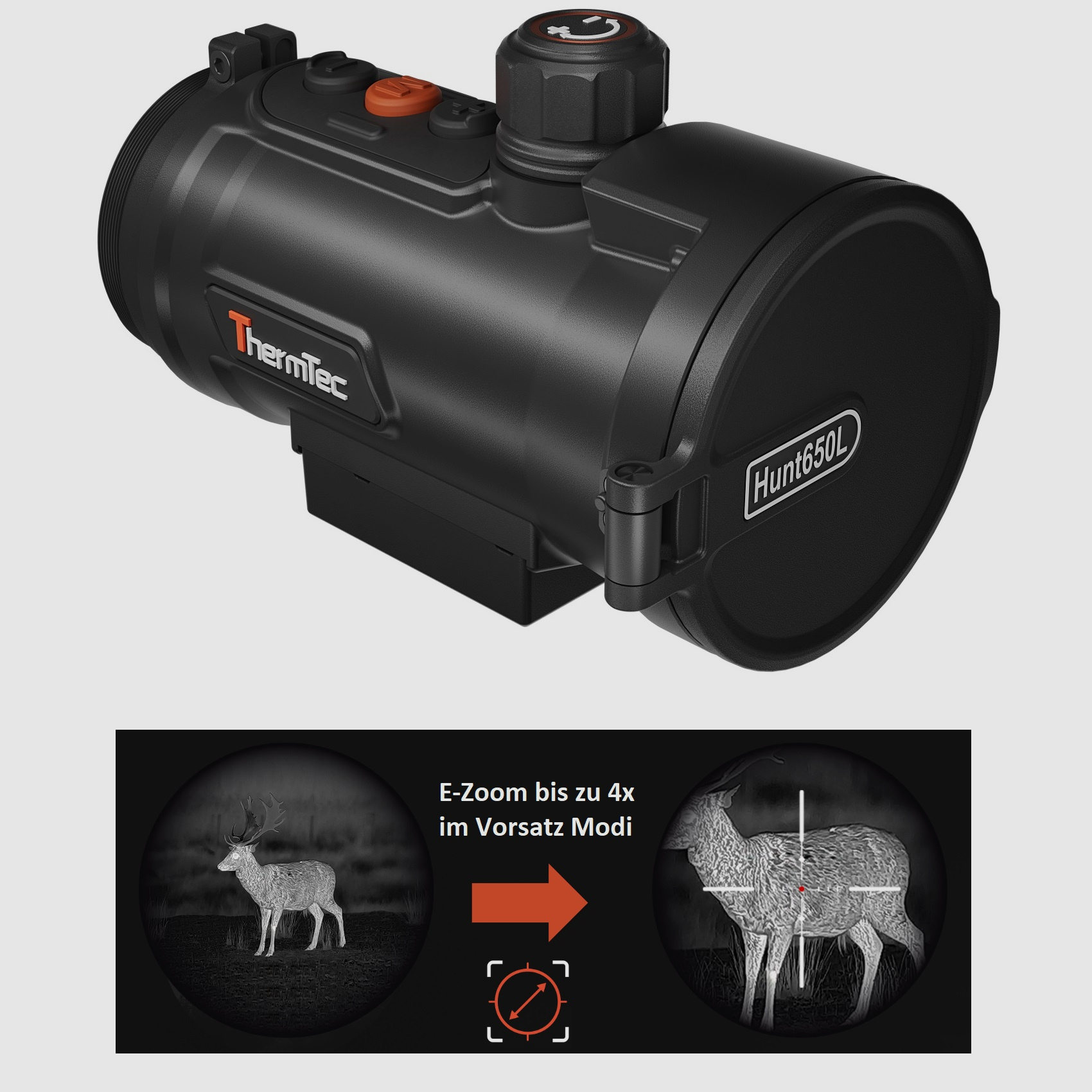 ThermTec Hunt 650L Pro thermal imaging attachment with LRF