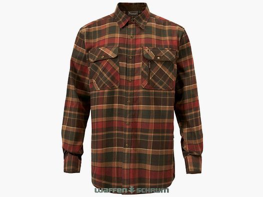 Pinewood Hemd Prestwick Exclusive  D. Green/ Terracotta